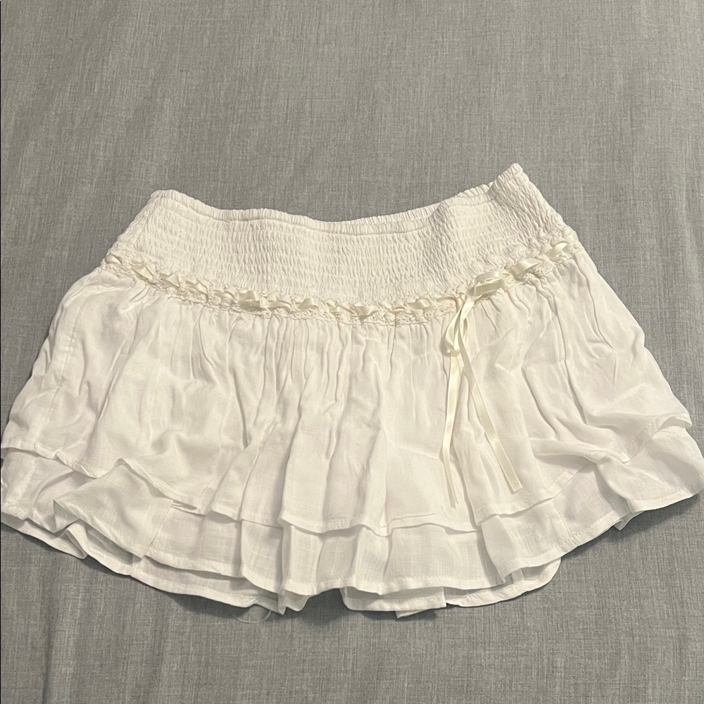 Hollister White Mini Skirt